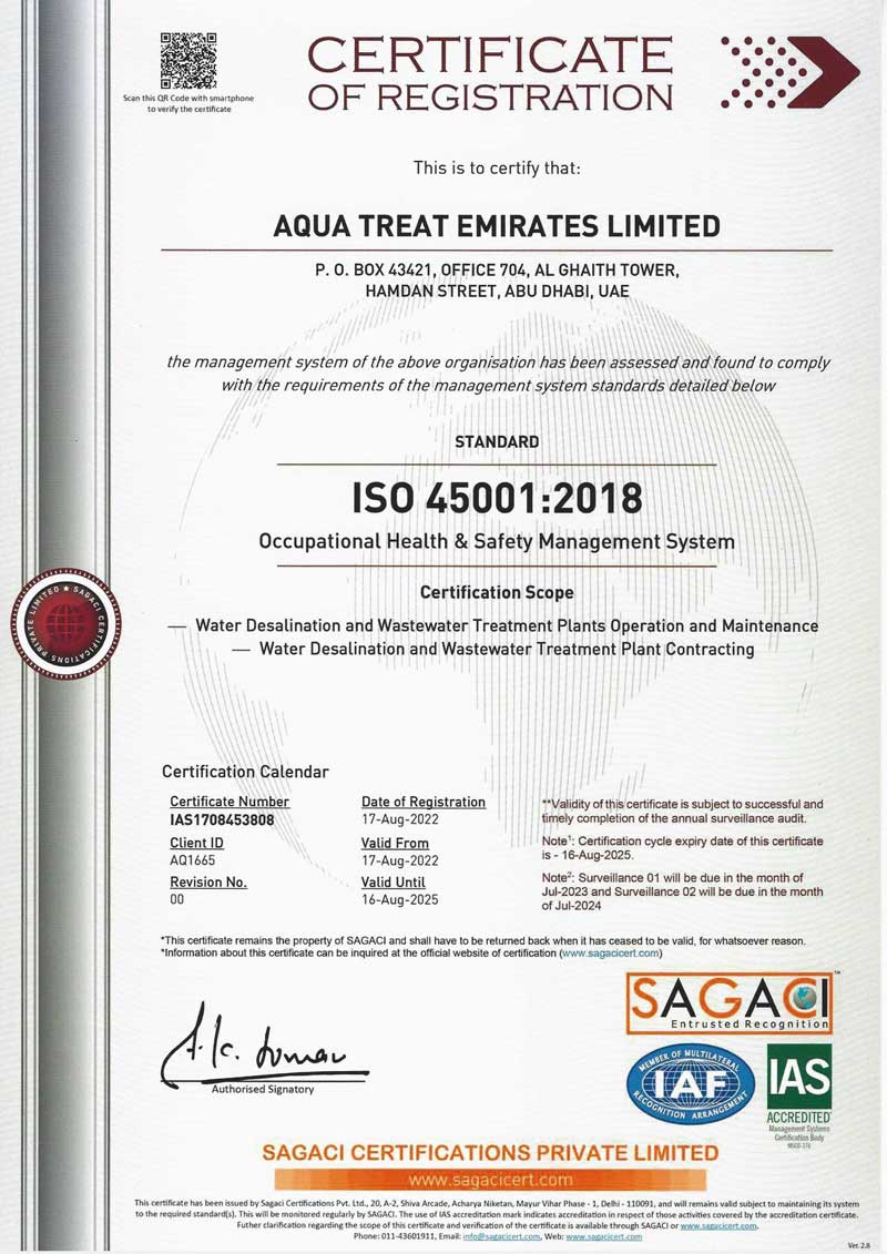 AquaTreat's ISO-45001